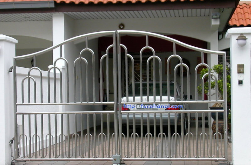cổng inox 2 cánh tại Hà Nội