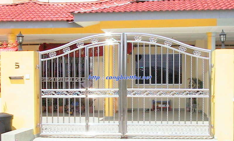 cổng inox 2 cánh tại Hà Nội