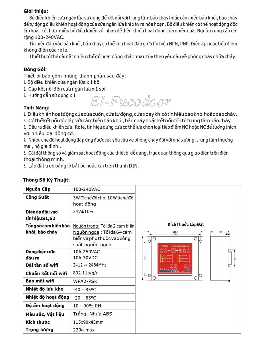 Thiết bị motor cửa cuốn ngăn cháy EI, Fuco, Motor, động cơ cửa cuốn ngăn cháy EI-Fuco, Cửa cuốn ngăn cháy EI 